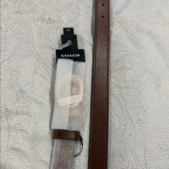 Coach Signature Canvas Belt Cut to Size and Reversible - Picture 2 of 10